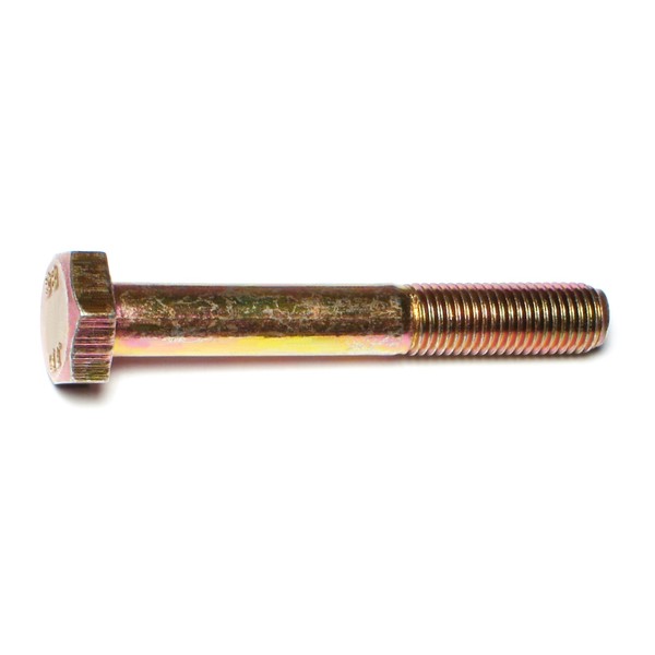 Midwest Fastener Class 8.8, M10-1.25 Hex Head Cap Screw, Zinc Plated Steel, 70 mm L, 10 PK 53547